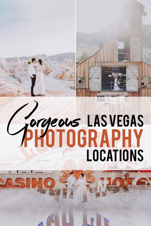 gorgeous las vegas photography locations collage of wedding couples